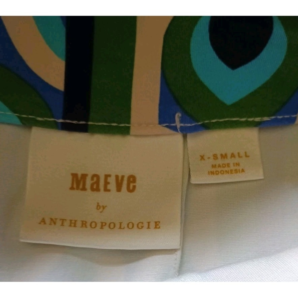 Maeve by Anthropologie Geometric Print Mini Skirt with Front Pockets XS - Picture 3 of 7